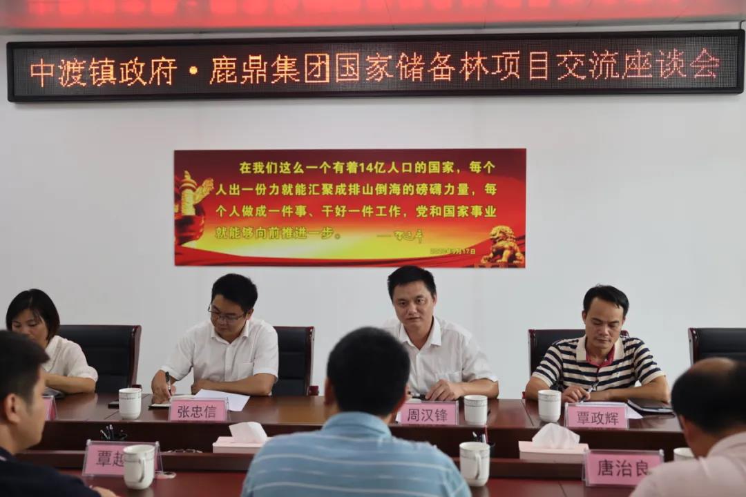 中渡镇当局到WG电子集团互换国储林项目建设
